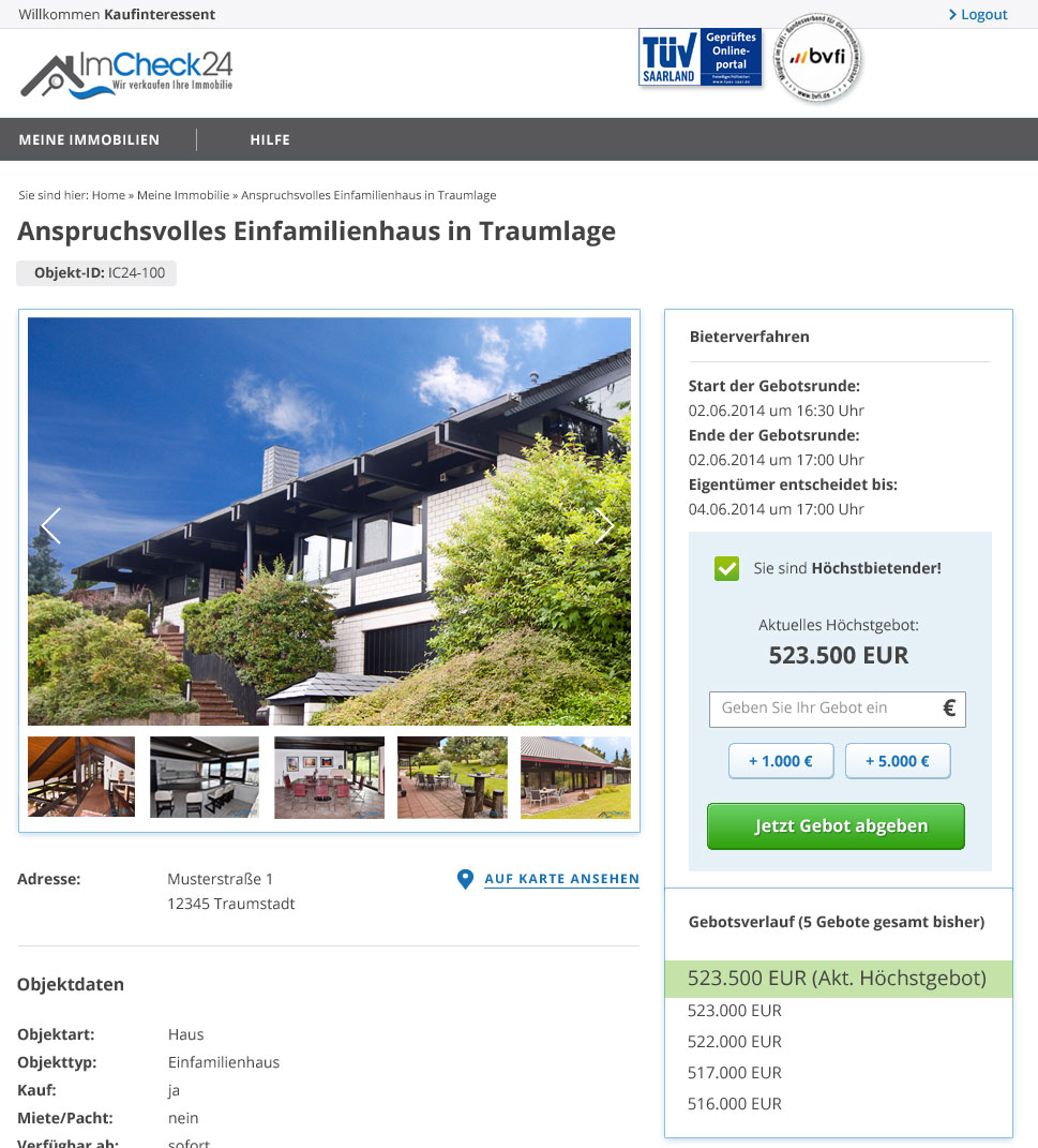 Innovatives Online-Bieterverfahren