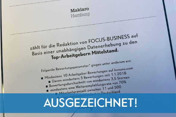 Focus Business: Maklaro erneut Top-Arbeitgeber Mittelstand